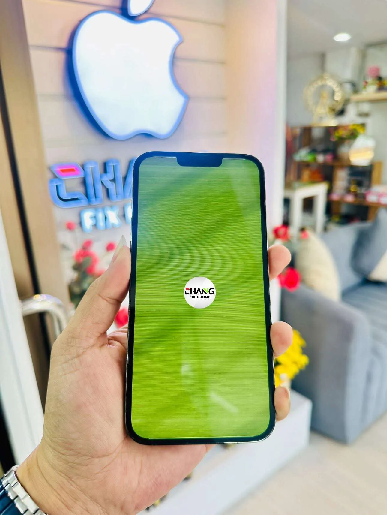 ซ่อมจอเขียว iPhone 13 Pro Max ด้วยจอแท้ รับประกัน